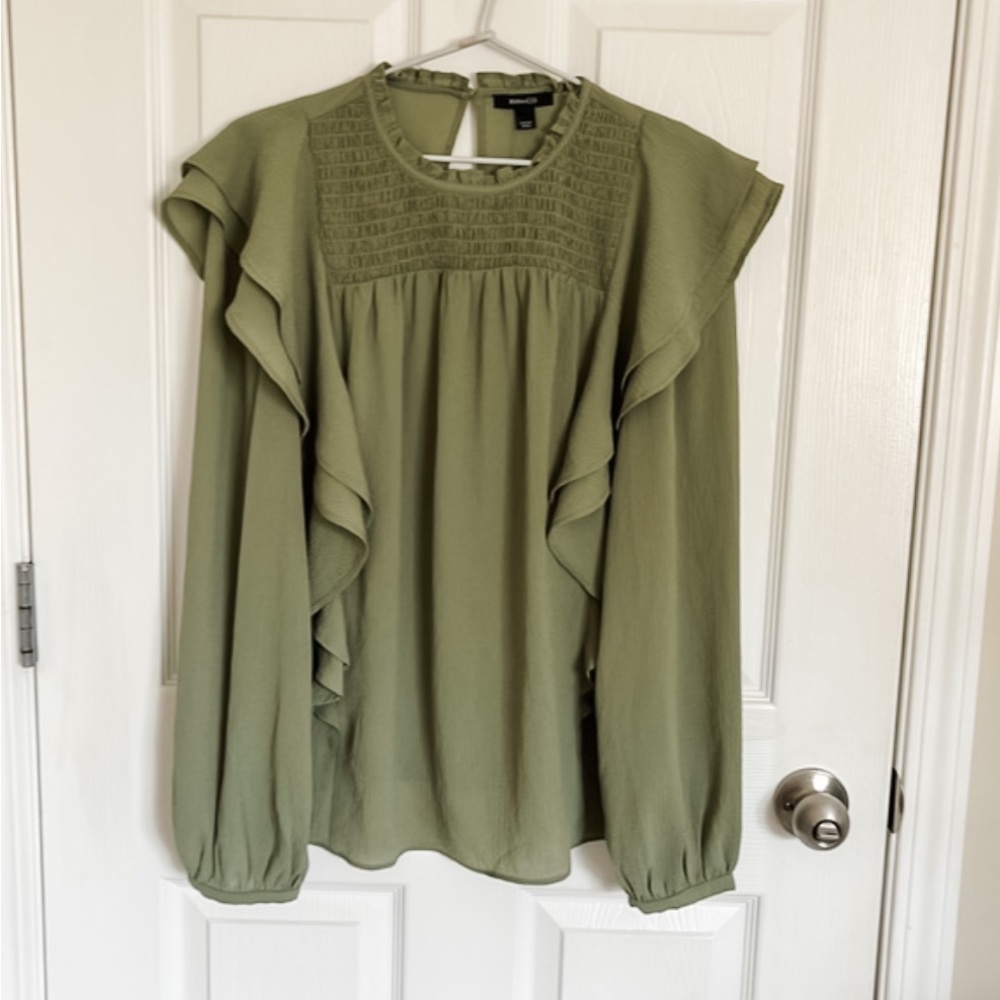 Long Sleeve Ruffle Top | RW & Co. | Medium